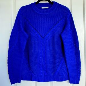 HAZEL SIENNA CREWNECK CABLE KNIT SWEATER